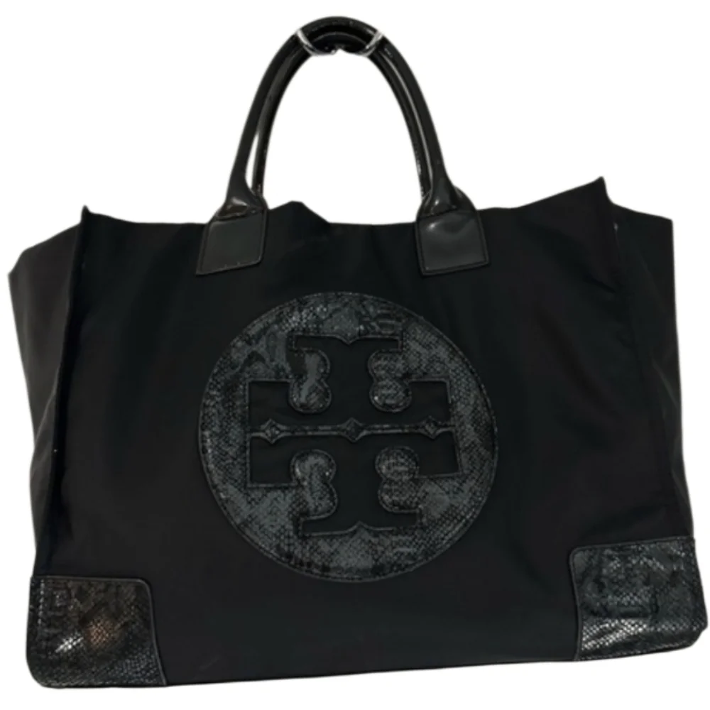 Tory Burch Ella Tote bag in Black Snake Print - Picture 7 of 11